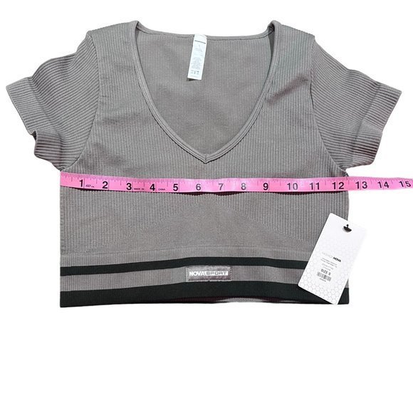 Women's NWT Fashion Nova Effortless Celestine‎ Ribbed Performance Crop Top S - Picture 6 of 6